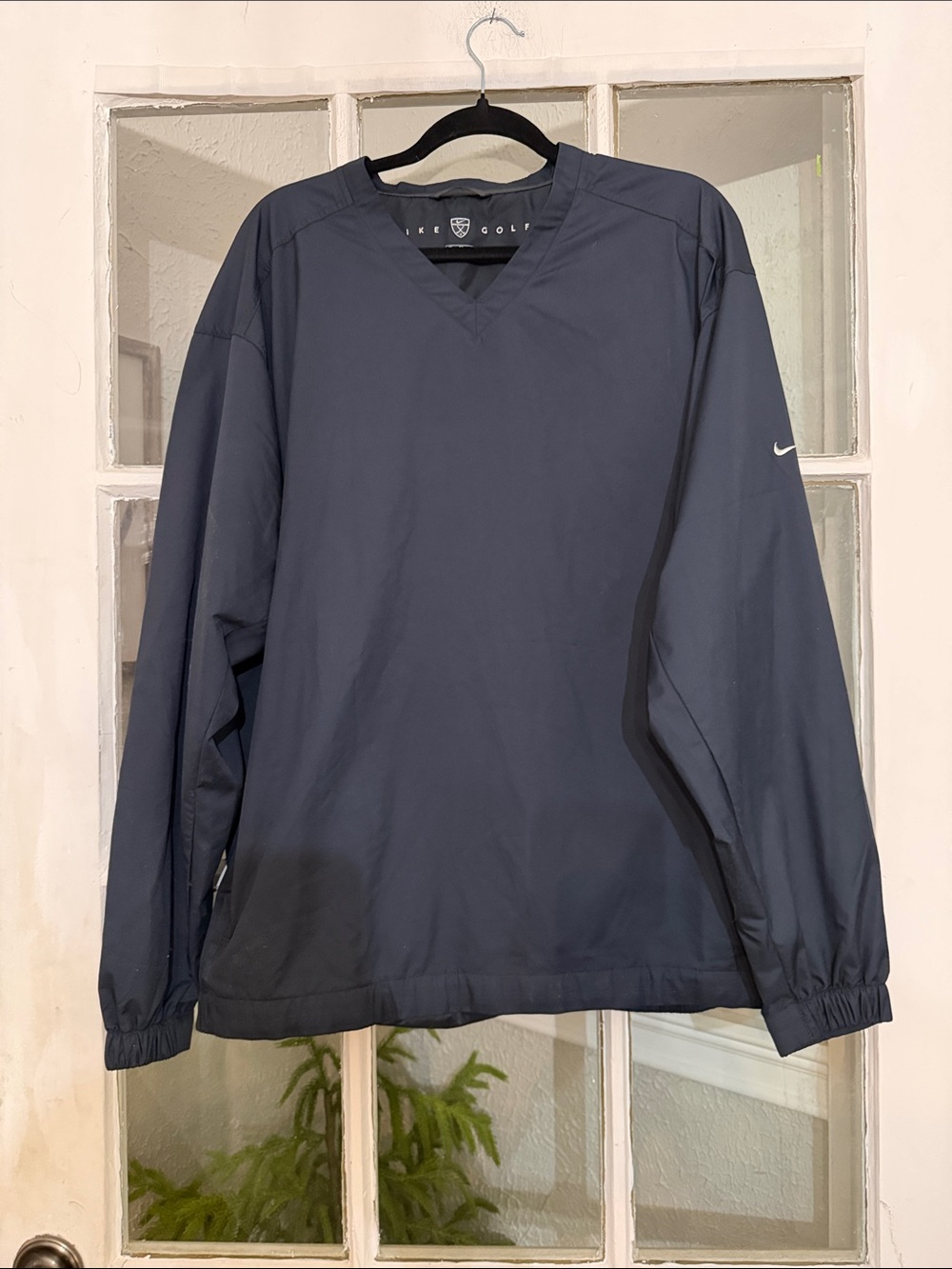 Nike Navy V‑Neck Golf Windbreaker Pullover